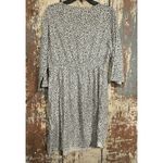 Mamalicious Maternity White Animal Print Dress Large Black Photo 3