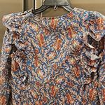 Sézane 💕SEZANE💕 West Shirt Ranch Marine Multi-Color Paisley Floral Print FR 38 = US 6 Photo 11