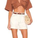 frame denim Frame Jean Shorts SZ 32 Denim NEW High Rise Cuff Ecru NWOT 100% Organic Cotton Photo 0