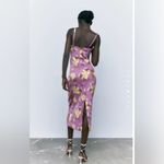 ZARA Women Floral Pink Printed Corset Style Dress Underwire Sweetheart Neck Sz M Photo 4