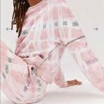 Something Navy Dollie Embroidered Tie Dye Pullover Sweater XS Photo 2