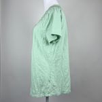 Talbots Lace Embroidered Trim V Neck Short Sleeve T-shirt Size Large Photo 5