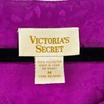 Victoria's Secret Vtg 90's Victoria's‎ Secret Gold Label Purple Satin Print Night Pajama Shirt EUC Photo 4