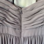 Monique Lhuillier Monique Lhullier Bridesmaids lavender chiffon halter neck floor length dress 6 Photo 5