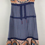Tracy Reese Plenty  Multicolor Boho Strapless 100% Silk‎ Ruffle Hem Dress Size 4 Photo 0