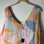 NWT Tribal Jeans Colorful Geometric Women's Reversible Sleeveless Blouse size XL Pink Photo 1