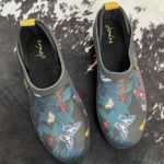 Joules Women’s Butterfly Print Slip On Rain Boots Shoes Size 8 Black Photo 2