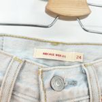 Levi's Womens Dyed Raw Hem High Rise Ribcage Wide Leg Jeans Size 24 Light Wash Photo 3