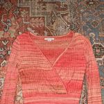 American Eagle  Cropped Wrap Space Dye Sweater Photo 3