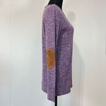 Vanilla Bay Elbow Patch Long Sleeve Lightweight Sweater Sz Small Women’s Purple Photo 2