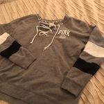 PINK - Victoria's Secret PINK Victoria’s Secret Lace Up Sweatshirt Photo 2