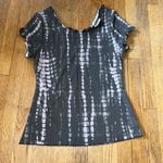 True Craft Tie Dye Short Sleeve N Neck With Ruffle Edges Fairy‎ Grunge L Fitted Top Shirt Photo 3