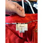 Elevenses Anthropologie Elevenes Red Linen Blend Pant, size 2 Photo 4