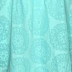 Orvis  Blouse Womens Medium‎ Green Blue Aqua Medallion Print Semi Sheer Bohemian Photo 5