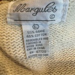 Crochet Button Up Sweater Vest Cream Tan Brown Grannycore size‎ Large Photo 4