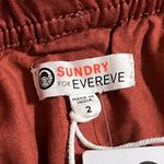 Sundry  for EVEREVE size 2 woven Sunday skirt brick color with pockets bungee nwt Photo 3