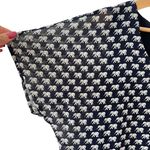 CAbi  Women's Navy Elephant Parade Blouse S Photo 6