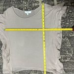 IRO Women’s Size S Beige Tan Dalia Ruffled Sides Jersey Shirt Top Photo 9