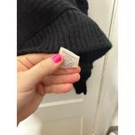 Harper Black Puff Balloon Sleeve Chunky Cropped Mock Neck Sweater Small Goth Photo 2