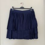 Banana Republic  Layered Pleated Navy Blue Mini Skirt NEW Size 14 Photo 2