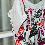 Old Navy Womens Size Small White Tropical Floral Smocked Mini Dress • Sleeveless Photo 6