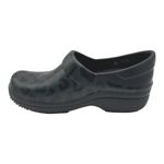 Crocs  Shoes Women 5 Black Gray Leopard Neria Pro II LiteRide Work Clogs Non Slip Photo 1