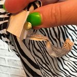 ZARA ‎ Black and White Button Down Shirt with Notched Collar Photo 7