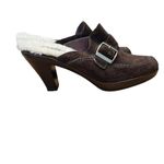 UGG  Isabella Brown Suede Sheepskin Lined Clogs/Mules - Size 6 Photo 4