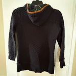 E.Land Club Quilted Logo Hoodie Women XS Varsity Long Sleeve Preppy Navy Blue. Blue Photo 1