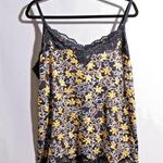 Lane Bryant  Lace Cami Black Gold Yellow Floral Flowers Y2K Whimsigoth 18/20 Sexy Photo 0