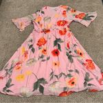 Gibson Latimer XL Feminine Romantic Ruffle Floral Frenzy Dress Sheer Whimsy Photo 1