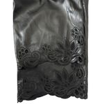 Chico's Chico’s Faux Leather‎ Cut Out Ankle Crop Wide Leg Trouser Pants Black Size 12 Photo 10