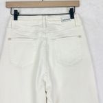 Judy Blue  High Rise Wide Leg Crop Jeans Size 3/26 NEW White Raw Hem Button Fly Photo 6