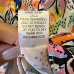 JADE | Melody Tam Colorful Floral 3/4 Sleeve Split Neck Blouse Women’s Size XS Blue Photo 9