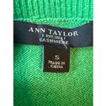 Ann Taylor  100% Cashmere Kelly Green 3/4 Sleeve Sweater Size M Photo 4
