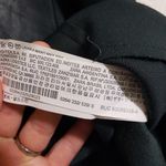 ZARA  COLLECTION Small Black Faux Leather Knit, V-Neck, Shift, Short Sleeve Dress Photo 3