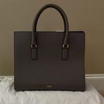 Versace Virtus Grainy Calf Leather Grey Large Top Handle Bag NWT $ 2100 Retail Photo 9