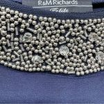 R & M Richards Navy Blue Dress with Rhinestones & Sheer Cardigan Formal Wedding Size 12P Photo 12