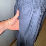 Anthropologie  the Somerset Blue Maxi Dress short sleeve Tiered‎ Pockets M Photo 2