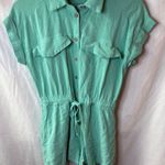 She & Sky  Aqua Romper Size Medium Photo 0