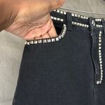 Nasty Gal  Black Denim Studded Maxi Skirt US Size 0 Photo 3