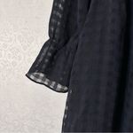 BCBGeneration  Ruffle Sleeve Gingham Black Long Sleeve Babydoll Mini Dress Medium Photo 9