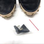 Sergio Rossi black leather & fabric, ankle wrap sandals, size 39, made in Italy Photo 9