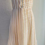 Aerie  Cotton‎ Spaghetti Strap Multi Colored Striped Midi Dress Large Photo 0