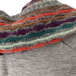 Missoni  Denim Designer Knit Metallic Stripe Cowl Neck Gray Top size small Photo 5