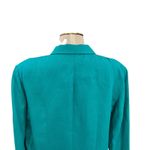 Lafayette 148  New York Blazer Linen Oversized Turquoise Teal Blue Size 14‎ Photo 7
