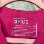 FIGS  Womens Catarina One Pocket Scrub Top Size XXS Hot Pink Photo 3
