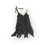 new Shay Todd ❃ Handkerchief Hem Crochet Beach Dress Swim Cover ❃ Black Ivory ❃ Size L Photo 8