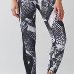 Lululemon Pace Tight Full-on Luxtreme Static Mist Black White Women's Size 8 Photo 0