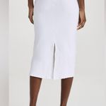Le Jean White Denim Colette Midi Skirt Size Medium Photo 4
